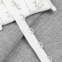 Тесьма со стразами "петелька" на ткани A09W белый
