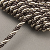 Шнур шторный SH1221(К02-2) бежевый/темно-коричневый (Coffe Bean 19-0915) "ДАМАСК"