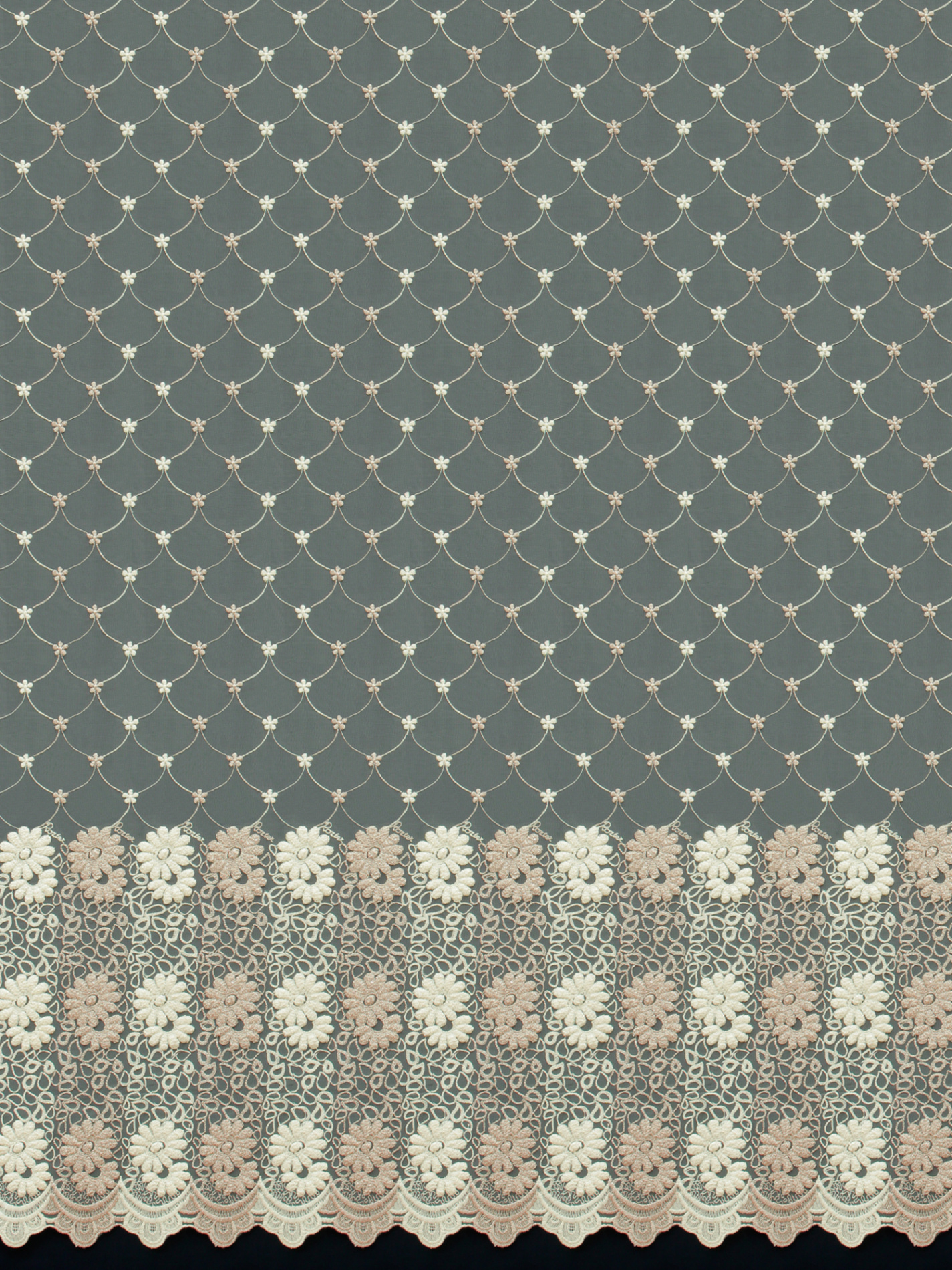 Микросетка с вышивкой выс. 290 см (20м±) 12517 SANAL PUDRA/SEDEF V108