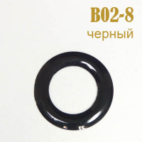 Украшения металлические клеевые Круг B02-8 черный