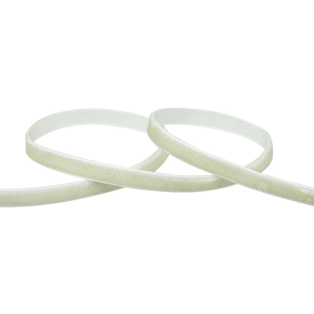 Однотонная бархатная лента