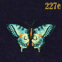 Аппликация клеевая 227e Бабочка черная/голубая