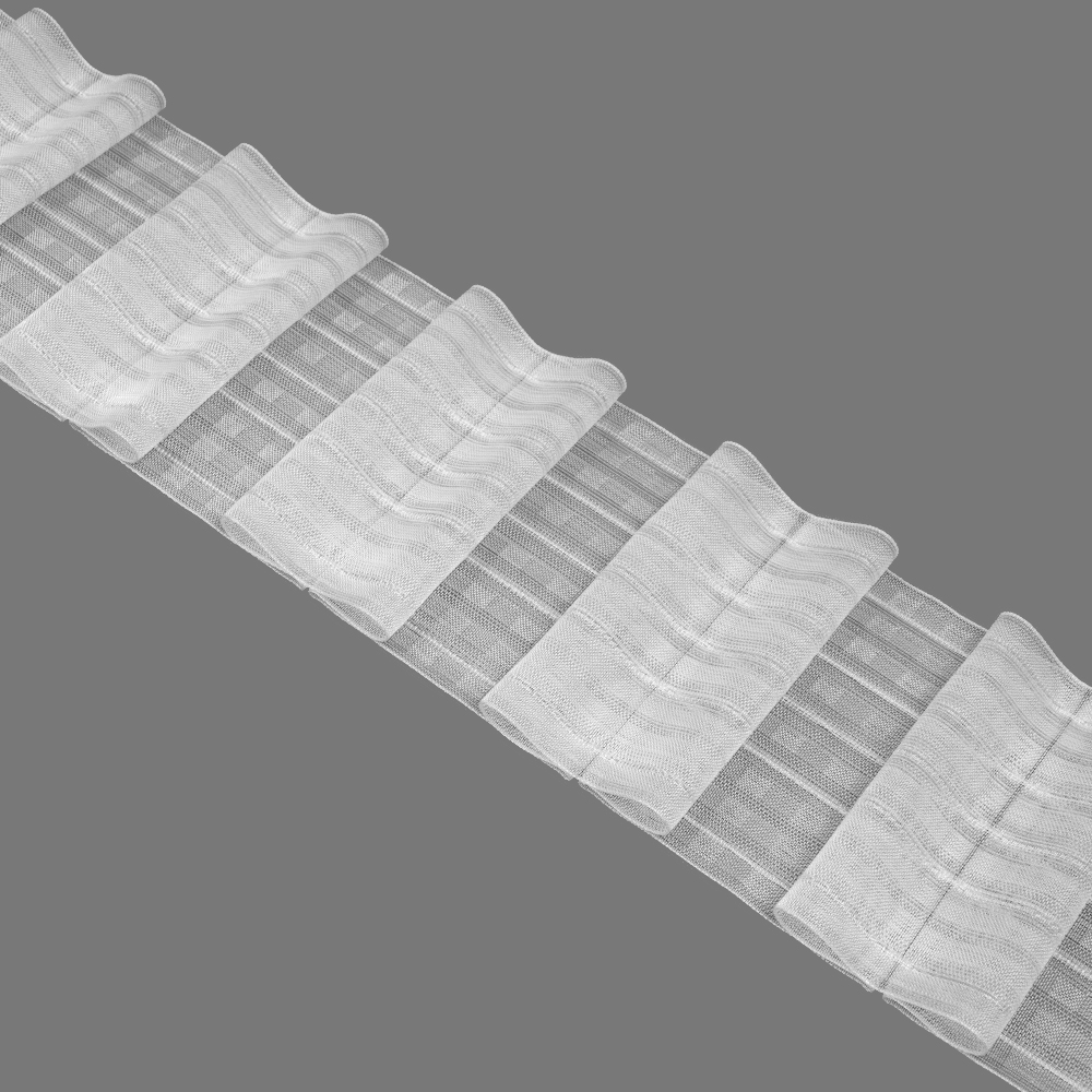 Шторная лента с бантовой встречной сборкой