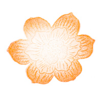 Аппликация пришивная "Цветок " 11-RH704 оранжевый