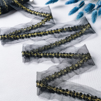 Тесьма с бисером 1397-A-MH черный