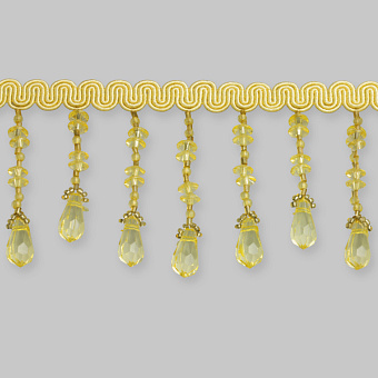 шторная бахрома из стекляруса, бус и жемчуга