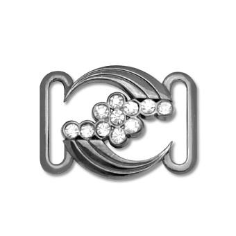 пряжка металлическая со стразами