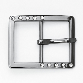 пряжка металлическая со стразами