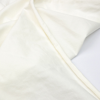 Кулирка велюр компакт 180 г/м2 (92%хлопок, 8%лайкра) ширина 180 см молочный (М3004) 1кг~3,086 м