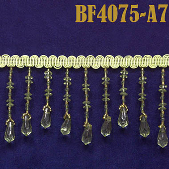 шторная бахрома из стекляруса, бус и жемчуга