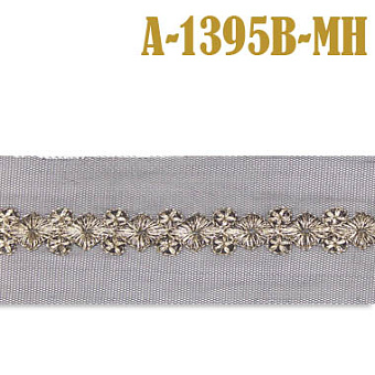 Тесьма 1395B-A-MH черный тесьма декоративная комбинированная