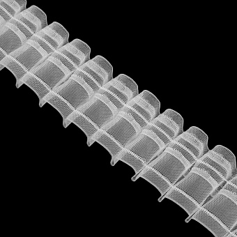 шторная лента с фиксированной карандашной сборкой