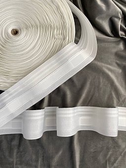 монтажная шторная лента эффект люверсов