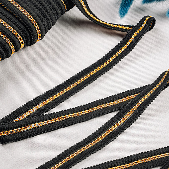 декоративная тесьма с металлической цепочкой