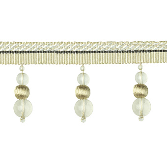 шторная бахрома из стекляруса, бус и жемчуга