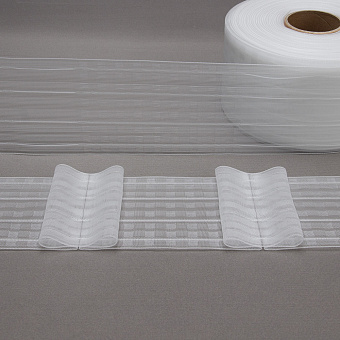 шторная лента с бантовой встречной сборкой