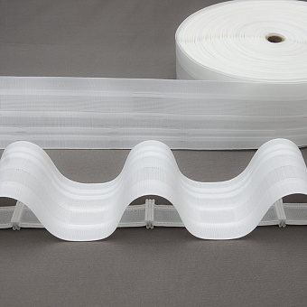 монтажная шторная лента эффект люверсов