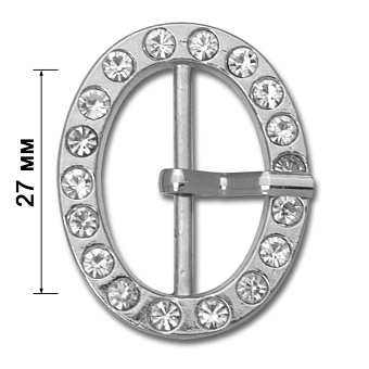 пряжка металлическая со стразами