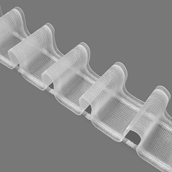 монтажная шторная лента эффект люверсов