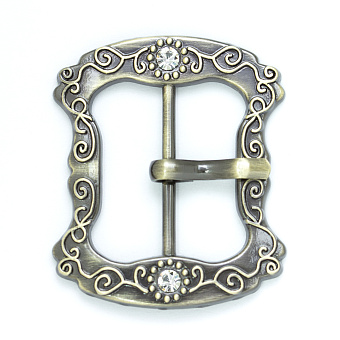 пряжка металлическая со стразами