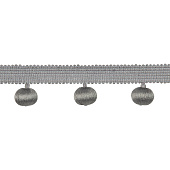 Бахрома с шариками A8300-6 Mirtex Premium серый (L4 см/d2.3см)