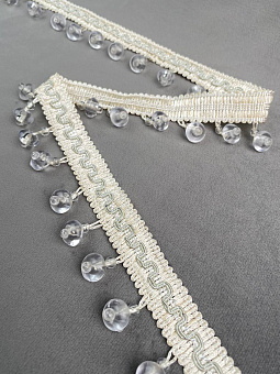 бахрома для штор из стекляруса, бус и жемчуга