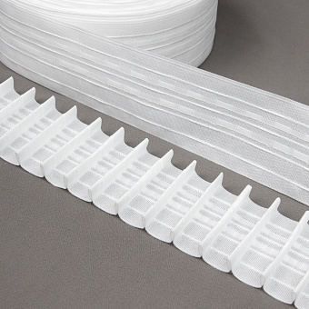 шторная лента с фиксированной карандашной сборкой