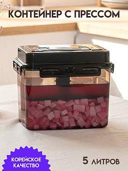 Контейнер с прессом для засолки SMART PRESS 5 л.