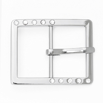 пряжка металлическая со стразами