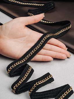 декоративная тесьма с металлической цепочкой