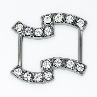 пряжка металлическая со стразами