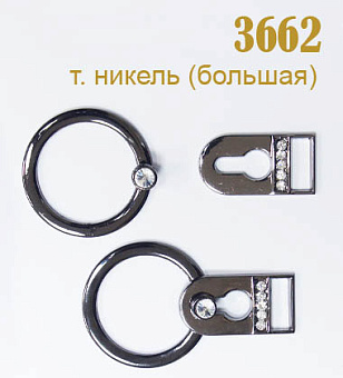 пряжка металлическая со стразами