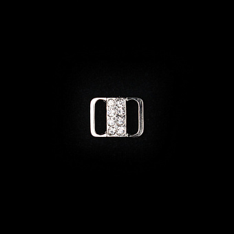 пряжка металлическая со стразами