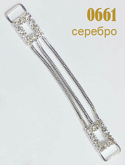 пряжка металлическая со стразами