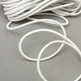 Шляпная резинка МК 3822-3,5 белый резинка шляпная круглая