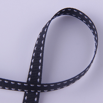 репсовая лента с отстрочкой