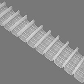 Шторная лента многокарманная 80MP/Soft (1:2) Oz-is Premium прозрачная 8 см