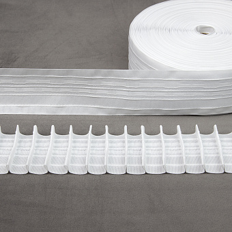 шторная лента с фиксированной карандашной сборкой