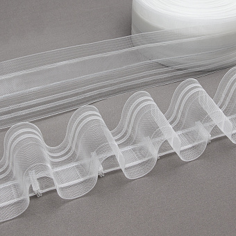 монтажная шторная лента эффект люверсов