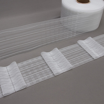 шторная лента с бантовой встречной сборкой