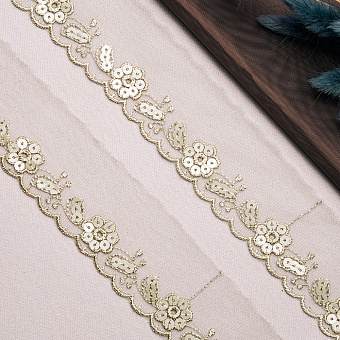 декоративная тесьма с пайетками