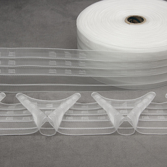 шторная лента с лучевыми групповыми складками