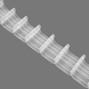 шторная лента с фиксированной карандашной сборкой
