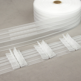 шторная лента с лучевыми групповыми складками