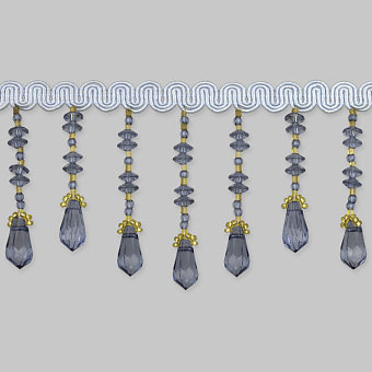 шторная бахрома из стекляруса, бус и жемчуга