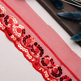 декоративная тесьма с пайетками