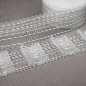 шторная лента с бантовой встречной сборкой