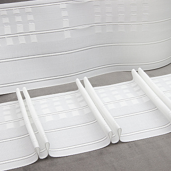 шторная лента с лучевыми групповыми складками