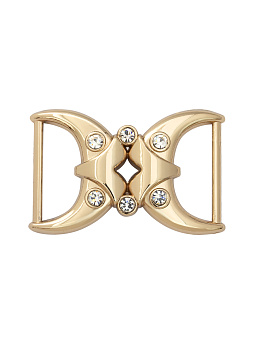 пряжка металлическая со стразами