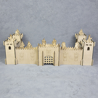 Заготовка для творчества - Конструктор деревянный "Крепость" (93х47х25 см)